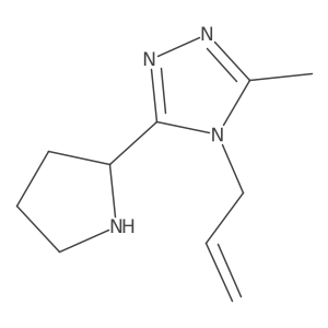 3-methyl-4-(prop-2-en-1-yl)-5-(pyrrolidin-2-yl)-4H-1,2,4-triazole结构式