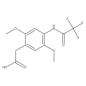 2-[2,5-Dimethoxy-4-(2,2,2-trifluoroacetamido)phenyl]acetic acid结构式