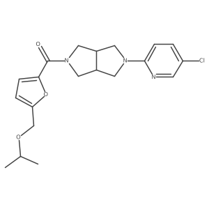 5-Chloro-2-(5-{5-[(propan-2-yloxy)methyl]furan-2-carbonyl}-octahydropyrrolo[3,4-c]pyrrol-2-yl)pyridine结构式