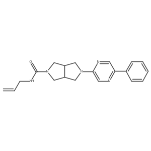 5-(5-phenylpyrazin-2-yl)-N-(prop-2-en-1-yl)-octahydropyrrolo[3,4-c]pyrrole-2-carboxamide Structure