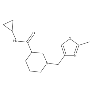N-cyclopropyl-1-[(2-methyl-1,3-oxazol-4-yl)methyl]piperidine-3-carboxamide Structure