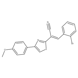 (Z)-3-(2-bromophenyl)-2-(4-(4-methoxyphenyl)thiazol-2-yl)acrylonitrile结构式