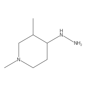 4-Hydrazinyl-1,3-dimethylpiperidine结构式
