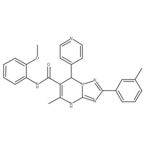 N-(2-methoxyphenyl)-5-methyl-7-(pyridin-4-yl)-2-(m-tolyl)-4,7-dihydro-[1,2,4]triazolo[1,5-a]pyrimidine-6-carboxamide Structure