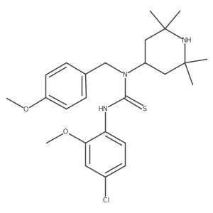 Na(2)-(4-Chloro-2-methoxyphenyl)-N-[(4-methoxyphenyl)methyl]-N-(2,2,6,6-tetramethyl-4-piperidinyl)thiourea Structure