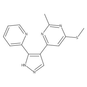 2-Methyl-4-methylsulfanyl-6-(3-pyridin-2-yl-1h-pyrazol-4-yl)-pyrimidine结构式