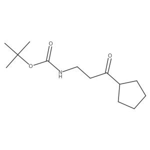 (3-Cyclopentyl-3-oxo-propyl)-carbamic Acid Tert-Butyl Ester结构式