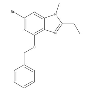 4-Benzyloxy-6-bromo-2-ethyl-1-methyl-1H-benzimidazole结构式