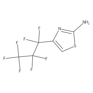4-(Heptafluoropropyl)-1,3-thiazol-2-amine结构式