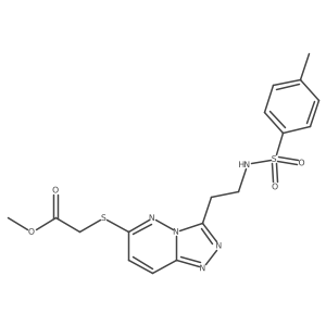 Methyl {[3-(2-{[(4-methylphenyl)sulfonyl]amino}ethyl)[1,2,4]triazolo[4,3-b]pyridazin-6-yl]thio}acetate Structure