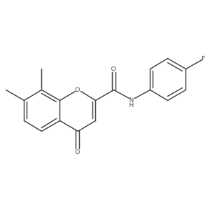 N-(4-fluorophenyl)-7,8-dimethyl-4-oxo-4H-chromene-2-carboxamide结构式