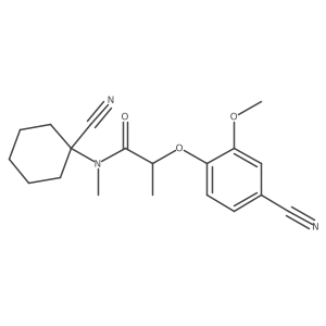 2-(4-cyano-2-methoxyphenoxy)-N-(1-cyanocyclohexyl)-N-methylpropanamide Structure