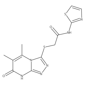 2-((5,6-dimethyl-7-oxo-7,8-dihydro-[1,2,4]triazolo[4,3-a]pyrimidin-3-yl)thio)-N-(thiazol-2-yl)acetamide Structure