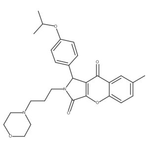 1-(4-Isopropoxyphenyl)-7-methyl-2-(3-morpholinopropyl)-1,2-dihydrochromeno[2,3-c]pyrrole-3,9-dione Structure