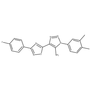 1-(3,4-dimethylphenyl)-4-(3-(4-fluorophenyl)-1,2,4-oxadiazol-5-yl)-1H-1,2,3-triazol-5-amine Structure