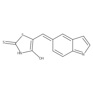 4-Thiazolidinone, 5-(1H-indol-5-ylmethylene)-2-thioxo- Structure