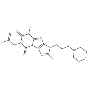 4,7-dimethyl-2-(2-methylprop-2-enyl)-6-(3-morpholin-4-ylpropyl)-9aH-purino[7,8-a]imidazol-9-ium-1,3-dione Structure