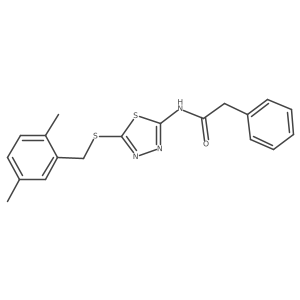 N-(5-((2,5-dimethylbenzyl)thio)-1,3,4-thiadiazol-2-yl)-2-phenylacetamide Structure