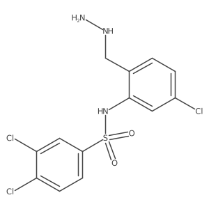 3,4-Dichloro-N-(5-chloro-2-(hydrazinylmethyl)phenyl)benzenesulfonamide结构式