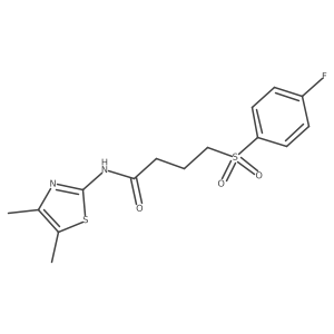 N-(4,5-dimethylthiazol-2-yl)-4-((4-fluorophenyl)sulfonyl)butanamide Structure