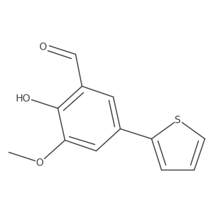 2-Hydroxy-3-methoxy-5-(2-thienyl)benzaldehyde结构式