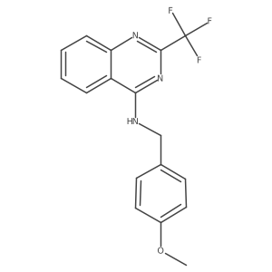 N-(4-Methoxybenzyl)-2-(trifluoromethyl)quinazolin-4-amine结构式