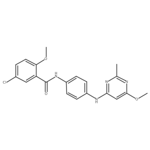 5-chloro-2-methoxy-N-(4-((6-methoxy-2-methylpyrimidin-4-yl)amino)phenyl)benzamide Structure