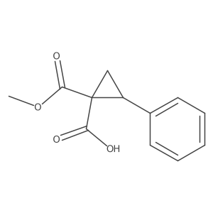 rac-(1R,2R)-1-(methoxycarbonyl)-2-phenylcyclopropane-1-carboxylic acid Structure