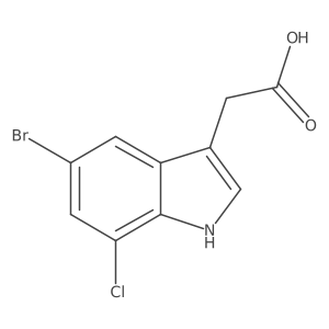 2-(5-Bromo-7-chloro-1H-indol-3-yl)acetic acid结构式