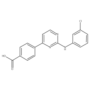 4-[2-[(3-Chlorophenyl)amino]-4-pyrimidinyl]benzoic acid Structure