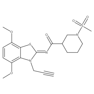(Z)-N-(4,7-dimethoxy-3-(prop-2-yn-1-yl)benzo[d]thiazol-2(3H)-ylidene)-1-(methylsulfonyl)piperidine-3-carboxamide Structure