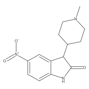 3-(1-Methylpiperidin-4-yl)-5-nitroindolin-2-one结构式