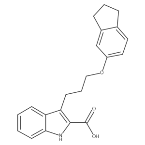 3-[3-[(2,3-Dihydro-1h-inden-5-yl)oxy]propyl]-1h-indole-2-carboxylic acid Structure