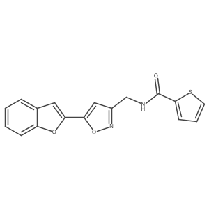 N-((5-(benzofuran-2-yl)isoxazol-3-yl)methyl)thiophene-2-carboxamide结构式