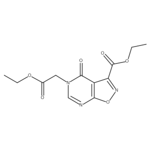 Ethyl 5-(2-ethoxy-2-oxoethyl)-4-oxo-4,5-dihydroisoxazolo[5,4-d]pyrimidine-3-carboxylate Structure