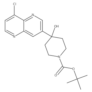 Tert-butyl 4-(8-chloro-1,5-naphthyridin-3-yl)-4-hydroxypiperidine-1-carboxylate Structure