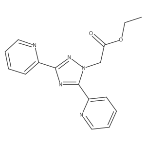 Ethyl 2-(3,5-di(pyridin-2-yl)-1H-1,2,4-triazol-1-yl)acetate结构式