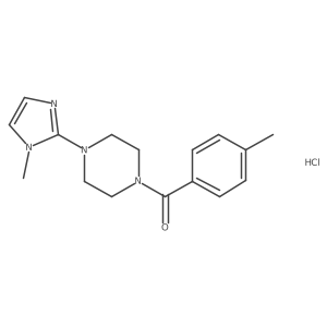 (4-(1-methyl-1H-imidazol-2-yl)piperazin-1-yl)(p-tolyl)methanone hydrochloride Structure