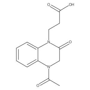 4-Acetyl-3,4-dihydro-2-oxo-1(2H)-quinoxalinepropanoic acid结构式