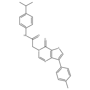 2-[7-(4-methylphenyl)-4-oxothieno[3,2-d]pyrimidin-3(4H)-yl]-N-[4-(propan-2-yl)phenyl]acetamide结构式