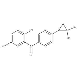 (5-Bromo-2-chlorophenyl)(4-(2,2-dibromocyclopropyl)phenyl)methanone结构式