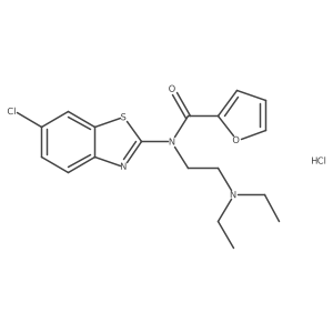 N-(6-chlorobenzo[d]thiazol-2-yl)-N-(2-(diethylamino)ethyl)furan-2-carboxamide hydrochloride Structure