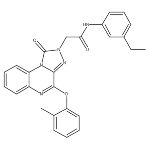 N-(3-ethylphenyl)-2-[4-(2-methylphenoxy)-1-oxo-1H,2H-[1,2,4]triazolo[4,3-a]quinoxalin-2-yl]acetamide结构式