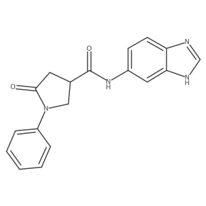 N-(1H-benzimidazol-5-yl)-5-oxo-1-phenylpyrrolidine-3-carboxamide结构式