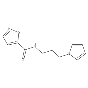 N-(3-(1H-pyrrol-1-yl)propyl)isoxazole-5-carboxamide结构式