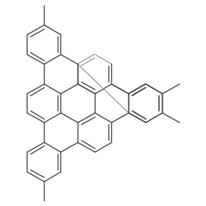 4,15,24,35-Tetramethyltridecacyclo[36.8.2.02,7.08,45.011,44.012,17.018,43.021,42.022,27.028,41.031,40.032,37.039,46]octatetraconta-1,3,5,7,9,11,13,15,17,19,21,23,25,27,29,31,33,35,37,39(46),40,42,44,47-tetracosaene结构式