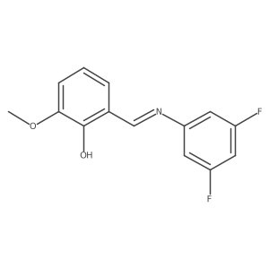 2-{(E)-[(3,5-difluorophenyl)imino]methyl}-6-methoxyphenol结构式