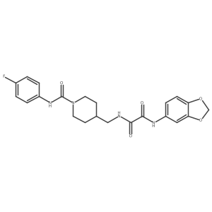 N1-(benzo[d][1,3]dioxol-5-yl)-N2-((1-((4-fluorophenyl)carbamoyl)piperidin-4-yl)methyl)oxalamide Structure