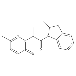 6-methyl-2-[1-(2-methyl-2,3-dihydro-1H-indol-1-yl)-1-oxopropan-2-yl]-2,3-dihydropyridazin-3-one Structure