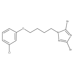 3,5-Dibromo-1-[4-(3-chlorophenoxy)butyl]-1H-1,2,4-triazole结构式